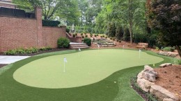 Golf Putting Green in Landscape