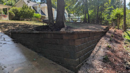 Retaining wall installations